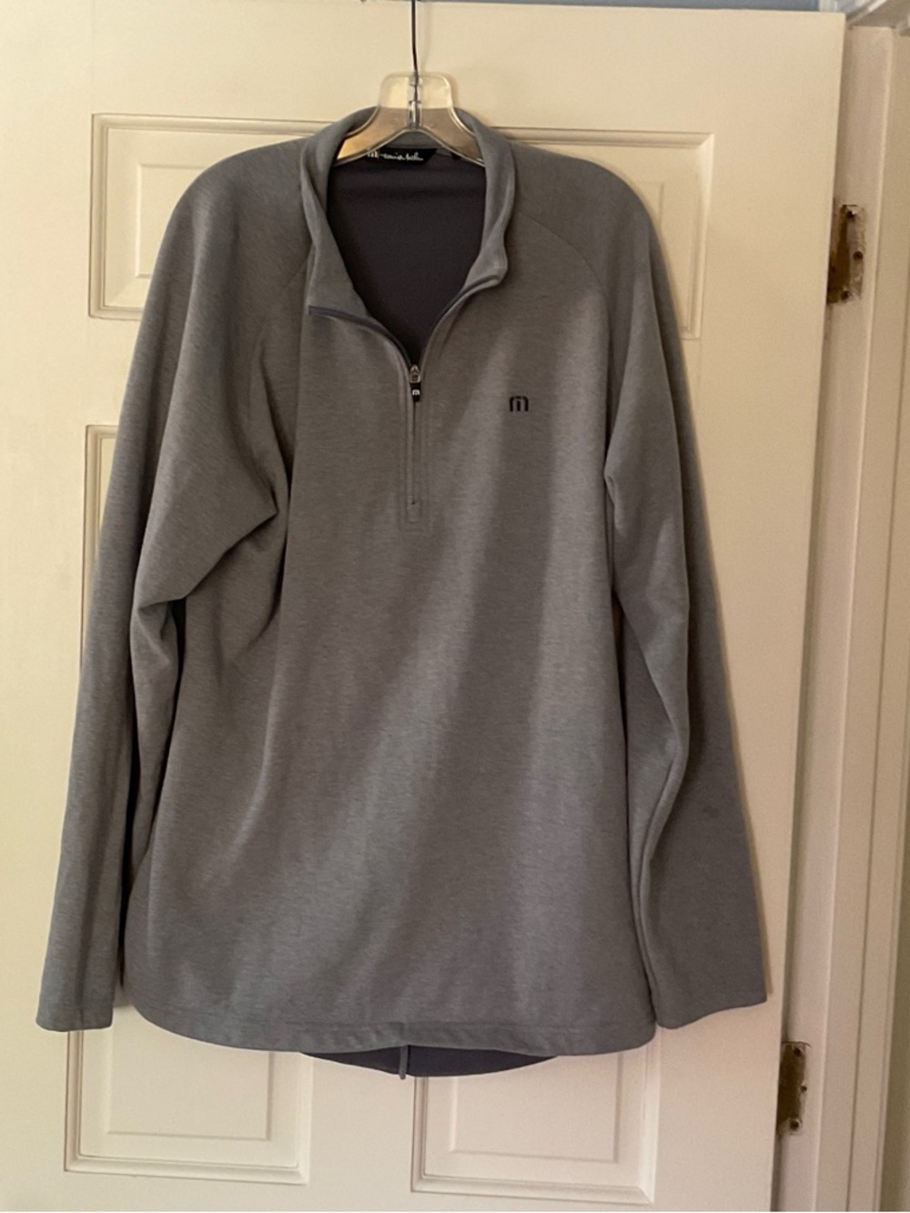 Travis Mathew Upgraded Quarter 1/4 Zip Golf Pullover Gray Men’s XL Performance